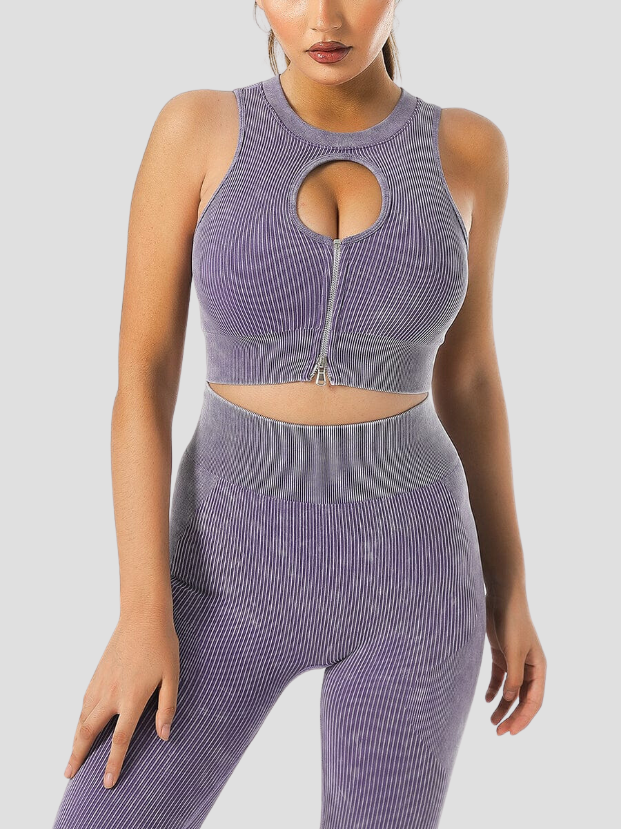 Purple Full Support Activewear Workout Athletics High Intensity Sports Shockproof Bra Fitness Wear