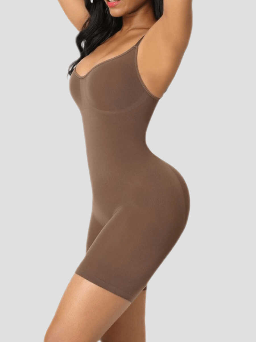 BodyFlexx BodySculpt Seamless Bodysuit Shapewear in Nude