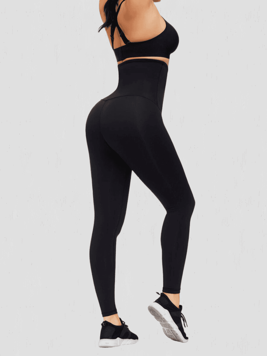Waist Training Leggings, Black, Corset Leggings, Activewear, booty-boosting, booty lifting, bum lifting, workout clothes for women, sweat-wicking, high compression, cellulite smoothing, waist cinching, BBL, seamless, squat proof, plus size gym outfits, high waisted, breathable, nike, under armour, adidas, puma, champion, bombshell activewear, gymshark women, Girlfriend Collective, lululemon, Alo Yoga, Bandier, Athleta, Athletica, Fabletics.