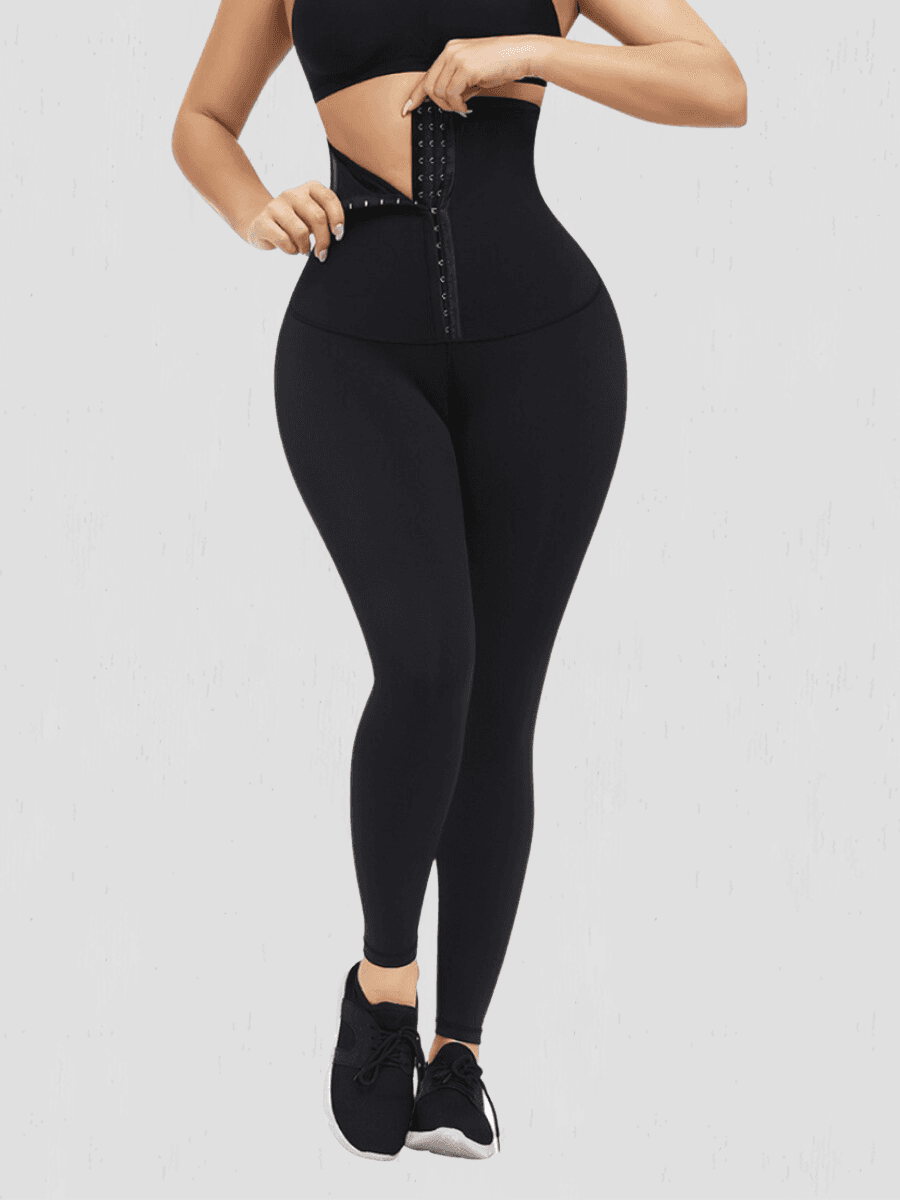 Waist Training Leggings, Black, Corset Leggings, Activewear, booty-boosting, booty lifting, bum lifting, workout clothes for women, sweat-wicking, high compression, cellulite smoothing, waist cinching, BBL, seamless, squat proof, plus size gym outfits, high waisted, breathable, nike, under armour, adidas, puma, champion, bombshell activewear, gymshark women, Girlfriend Collective, lululemon, Alo Yoga, Bandier, Athleta, Athletica, Fabletics.