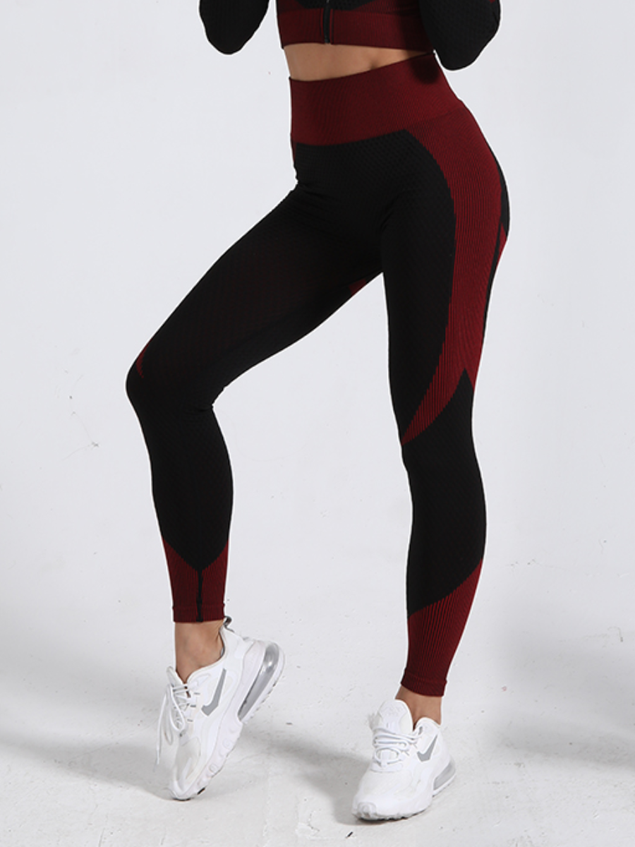 Gym Yoga Leggings black red - This 1 You Will Love