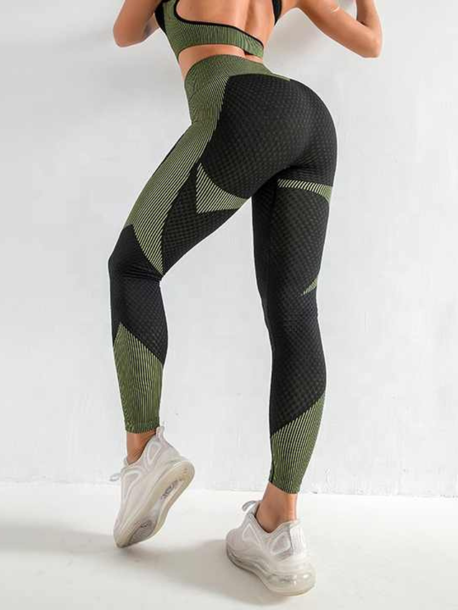Dark Green Basic Seamless Gym Leggings