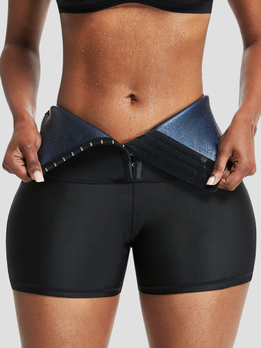 Sauna BodyHeat Sweat Belt Shorts - Black / S