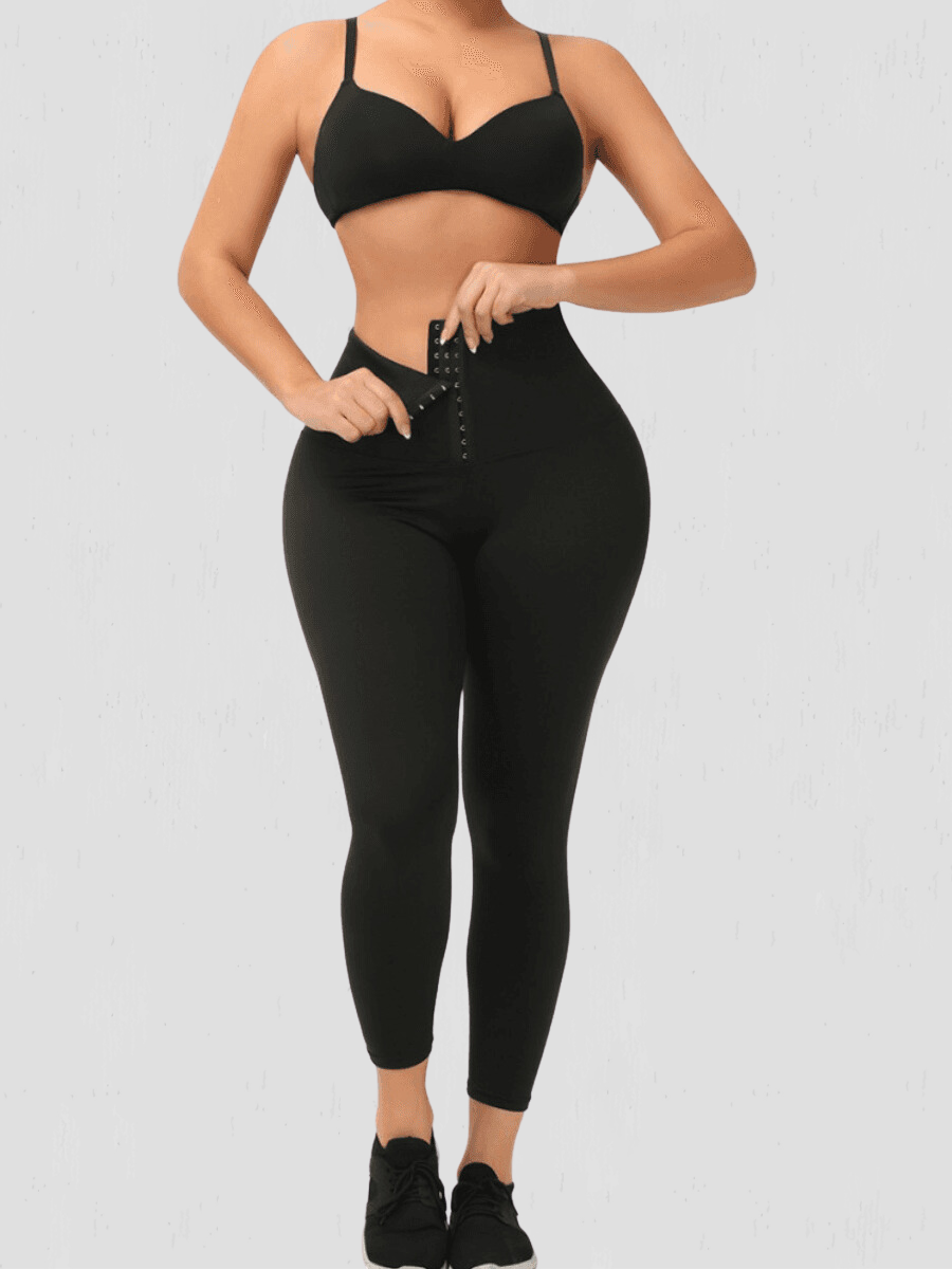 Waist Training Leggings, Black, Corset Leggings, Activewear, booty-boosting, booty lifting, bum lifting, workout clothes for women, sweat-wicking, high compression, cellulite smoothing, waist cinching, BBL, seamless, squat proof, plus size gym outfits, high waisted, breathable, nike, under armour, adidas, puma, champion, bombshell activewear, gymshark women, Girlfriend Collective, lululemon, Alo Yoga, Bandier, Athleta, Athletica, Fabletics.