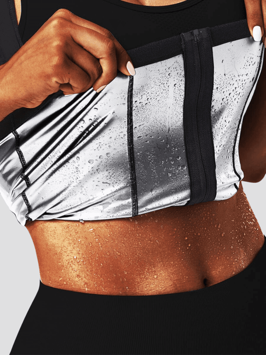 Sweat Belt Activewear, Zippered Neoprene Vest, Sauna Vest, Sauna Top, Weight Loss Activewear, Weight Loss Vest, sauna top, Sweat Belt, Sauna Activewear, workout clothes for women, sweat-wicking, cellulite smoothing, waist cinching, BBL, seamless, squat proof, plus size gym outfits, high waisted, breathable, nike, adidas, puma, champion, bombshell activewear, gymshark women, Girlfriend Collective, lululemon, Athleta, Athletica, Fabletics.