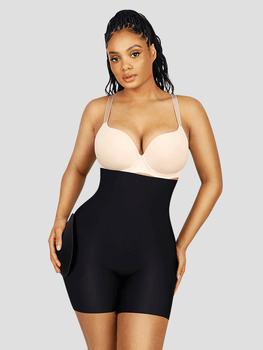 Padded hip enhancer high waisted hip dip pads removable black shapewear shaper shaping shorts tummy control, Shapewear by BodyFlexx, tummy control, BBL, body contouring, seamless, thigh-toning, waist cinching, waist training, best shapewear for women, shapewear on sale, high compression, waist training, skims, spanx, popilush, body shaping, high quality, vixen curves, shapellx, curvqueen, feelingirl feeling girl, LA vie, Shapermint, heyshape, maidenform, pinsy shapewear, honeylove, Bellafit.
