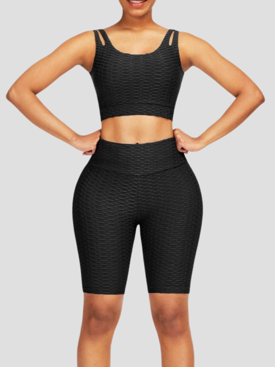 Activewear, activewear sets, sports bra, shorts, workout clothes for women, sweat-wicking, high waisted, breathable, workout wear, gym wear, athletic outfits, nike, under armour, adidas, puma, champion, bombshell activewear, gymshark women, Girlfriend Collective, lululemon, Alo Yoga, Bandier, Athleta, Athletica, Fabletics, Revenge body, black