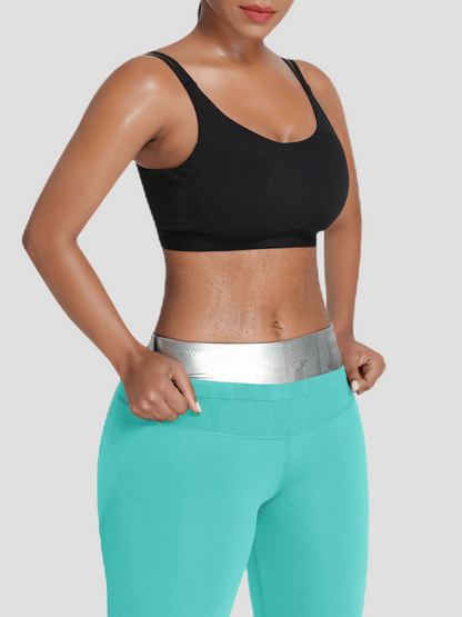 High waisted sauna shorts, teal. blue, Thigh-toning, Weight Loss shorts, Sweat Belt Shorts, Sauna Shorts. Sauna Activewear, workout clothes for women, sweat-wicking, cellulite smoothing, waist cinching, BBL, seamless, squat proof, plus size gym outfits, high waisted, breathable, nike, adidas, puma, champion, bombshell activewear, gymshark women, Girlfriend Collective, lululemon, Athleta, Athletica, Fabletics.