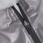 Zippered Sauna activewear jacket, silver metallic shiny, sweat-inducing, sweat belt Jacket, high waisted, mid height, moisture wicking, weight loss aid