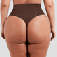 Tummy control panties, high-waisted, seamless, shaping underwear, waist-control, brown