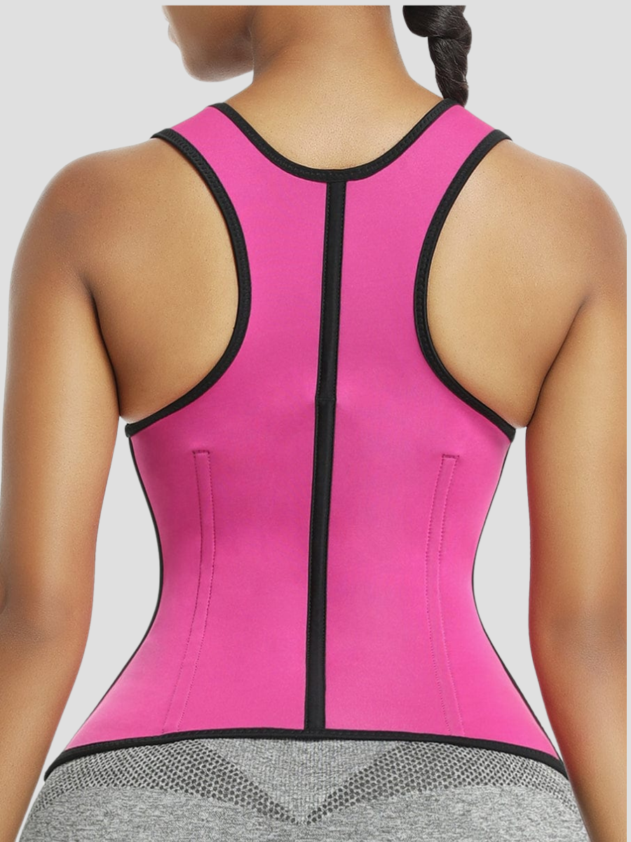 Sweat Belt Activewear, Neoprene Vest, Sauna Vest, Pink Sauna Top, Weight Loss Activewear, Weight Loss Vest, sauna top, Sweat Belt, Sauna Activewear, workout clothes for women, sweat-wicking, cellulite smoothing, waist cinching, BBL, seamless, squat proof, plus size gym outfits, high waisted, breathable, nike, adidas, puma, champion, bombshell activewear, gymshark women, Girlfriend Collective, lululemon, Athleta, Athletica, Fabletics.