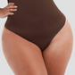 Tummy control panties, high-waisted, seamless, shaping underwear, waist-control, brown