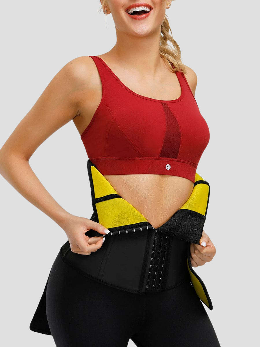 Neoprene lined Sauna Sweat Belt Waist Trainer for effective firm waist compression - from post-op recovery, weight loss aid, post partum support, posture correction to waist-training and everyday body shaping. Corset, girdle, waist training, activewear, sweat belt. Gym Shark, Athletica, Fabletics, abdominal binder, tummy control, waist cinching, skims, spanx, popilush, shapellx, curvqueen, feelingirl feeling girl, Shapermint, heyshape, pinsy shapewear, honeylove, Bellafit, Fanka, Lululemon.