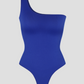 Off the shoulder shaping bodysuit, button crotch closure, snap crotch closure, built-in shapewear, breathable, moisture-wicking, pet friendly, blue