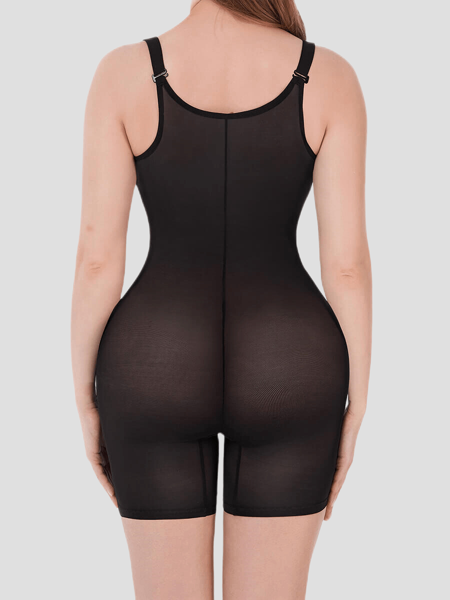 Full Body Shaper, Open chest, Black, Crotchless shapewear, tummy tucking, butt bum booty lifting, waist cinching, cellulite smoothing, breast support bodysuit shapewear, Shapewear by BodyFlexx, tummy control, BBL, body contouring, seamless, thigh-toning, waist cinching, high compression, body sculpt, bodysculpt, seamless sculpt, skims, spanx, popilush, body shaping, high quality, vixen curves, shapellx, curvqueen, feelingirl feeling girl, Shapermint, heyshape, honeylove, Bellafit. 