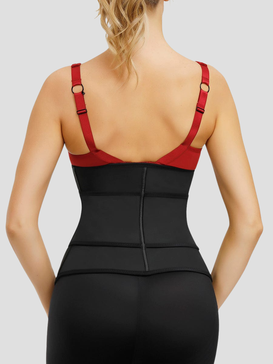 Neoprene lined Sauna Sweat Belt Waist Trainer for effective firm waist compression - from post-op recovery, weight loss aid, post partum support, posture correction to waist-training and everyday body shaping. Corset, girdle, waist training, activewear, sweat belt. Gym Shark, Athletica, Fabletics, abdominal binder, tummy control, waist cinching, skims, spanx, popilush, shapellx, curvqueen, feelingirl feeling girl, Shapermint, heyshape, pinsy shapewear, honeylove, Bellafit, Fanka, Lululemon.