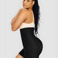 Woman wearing a black shapewear bottom with removable bum padding for an hourglass BBL-effect. Shapewear is by BodyFlexx.