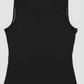 Black sauna activewear vest lined with neoprene for extra sweating and faster weight loss during workouts.