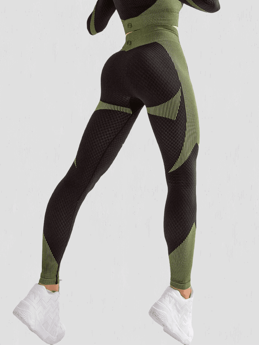 Body Boost Activewear Set Leggings Emerald Black BodyFlexx