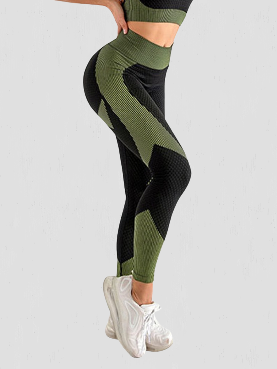Buy Zelocity Mid Rise Quick Dry Leggings - Green Moss at Rs.538 online |  Activewear online
