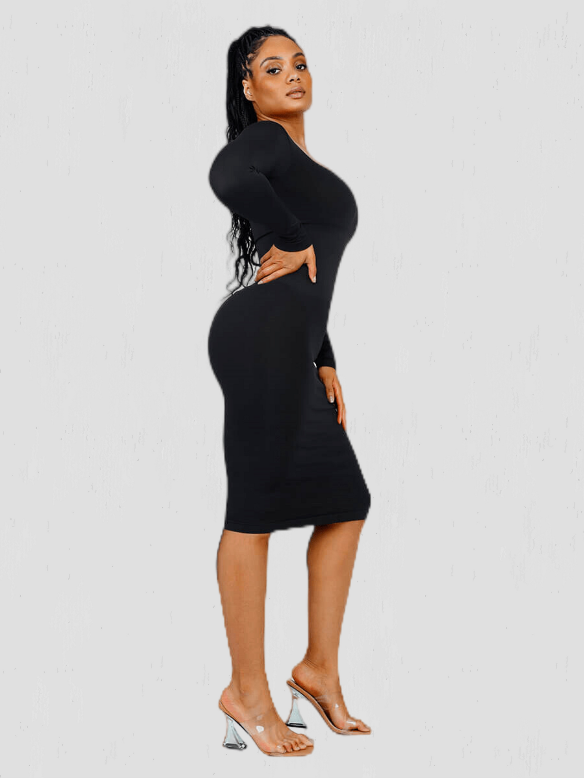 Our Built-In Shapewear Shorts Long Sleeve Dress is the perfect mini dr