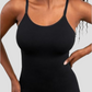 Cami Tank Top Shapewear Breast Support Tummy Control Shirt, Outerwear shapewear, shapewear outerwear, Waist cinching, Waist snatching, snatched, Hidden shapwear, built-in shapewear, shapewear technology, stretchy, compression, arm slimming, tummy control, body contouring, best shapewear for women, shapewear on sale, Canadian shapewear brand, skims, spanx, popilush, shapermint. Feelin girl.