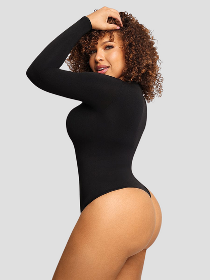 Shapewear shaper bodysuit, black, Outerwear shapewear, shapewear outerwear, Waist cinching, Waist snatching, snatched, Hidden shapwear, built-in shapewear, shapewear technology, stretchy, compression, arm slimming, tummy control, body contouring, best shapewear for women, shapewear on sale, Canadian shapewear brand, skims, spanx, popilush, shapermint. Feelin girl.