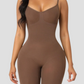 Full Body Shaper, Brown, Crotchless shapewear, tummy tucking, butt bum booty lifting, waist cinching, cellulite smoothing, breast support bodysuit shapewear, Shapewear by BodyFlexx, tummy control, BBL, body contouring, seamless, thigh-toning, waist cinching, high compression, body sculpt, bodysculpt, seamless sculpt, skims, spanx, popilush, body shaping, high quality, vixen curves, shapellx, curvqueen, feelingirl feeling girl, Shapermint, heyshape, honeylove, Bellafit. 