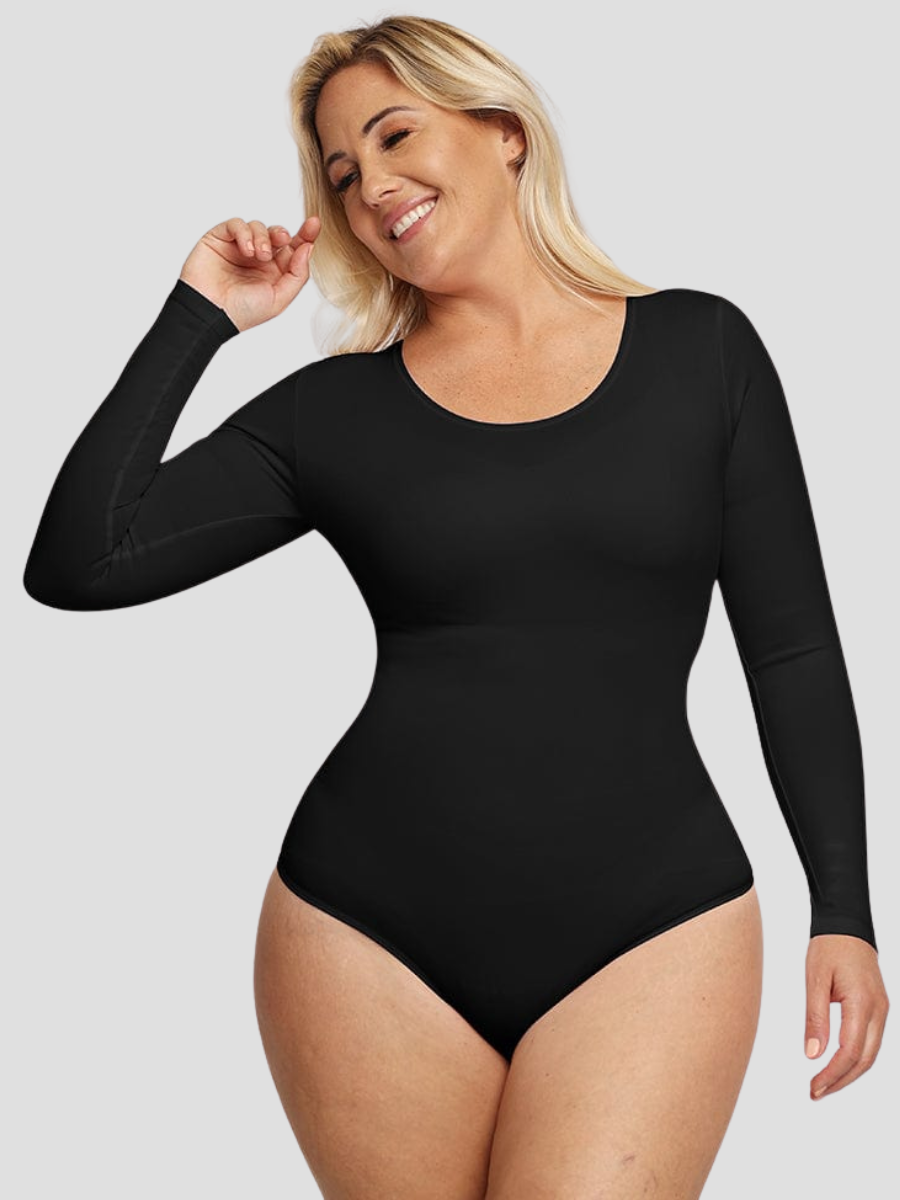 Shapewear shaper bodysuit, black, Outerwear shapewear, shapewear outerwear, Waist cinching, Waist snatching, snatched, Hidden shapwear, built-in shapewear, shapewear technology, stretchy, compression, arm slimming, tummy control, body contouring, best shapewear for women, shapewear on sale, Canadian shapewear brand, skims, spanx, popilush, shapermint. Feelin girl.