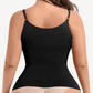 Woman wearing a black shaping camisole by BodyFlexx Shapewear.