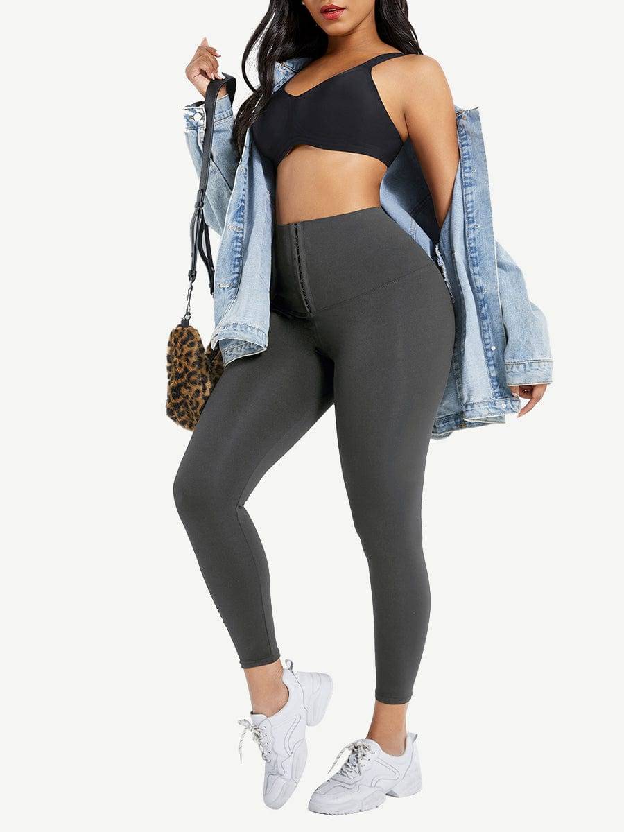 Waist Training Leggings, Gray, Grey, Corset Leggings, Activewear, booty-boosting, booty lifting, bum lifting, workout clothes for women, sweat-wicking, high compression, cellulite smoothing, waist cinching, BBL, seamless, squat proof, plus size gym outfits, high waisted, breathable, nike, under armour, adidas, puma, champion, bombshell activewear, gymshark women, Girlfriend Collective, lululemon, Alo Yoga, Bandier, Athleta, Athletica, Fabletics.